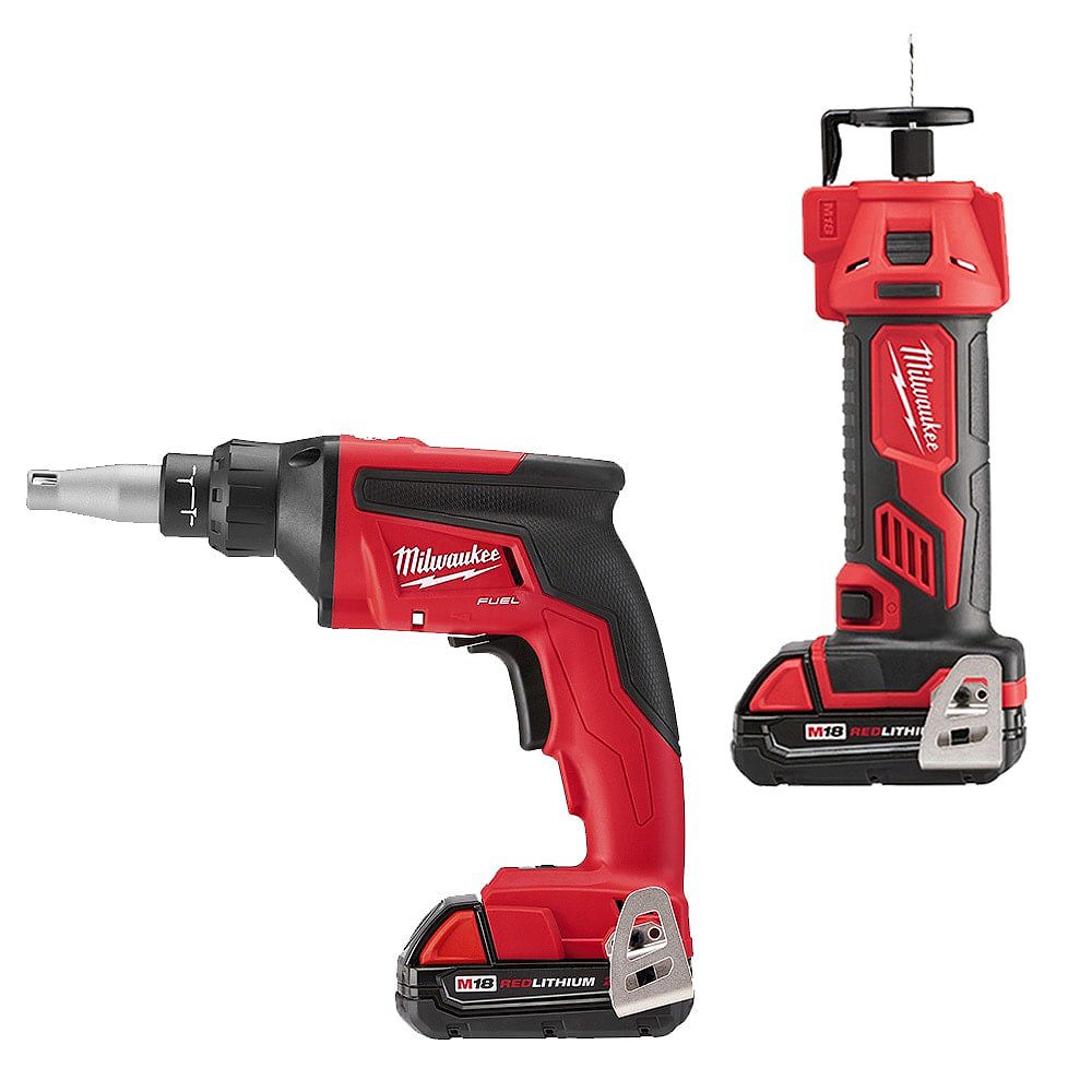 Milwaukee Tool M18 FUEL 18Volt LithiumIon Brushless Cordless Drywall Screw Gun Compact K