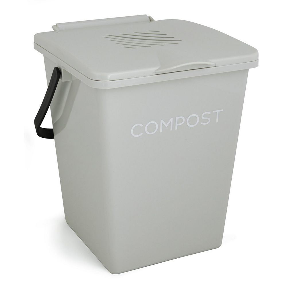 TUMBLEWEED Organi 2 Gal. Kitchen Compost Collector Antique White The