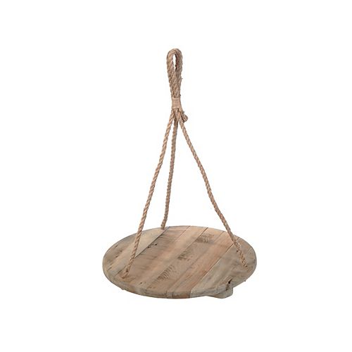 Ceiling Hanging Single Round Wooden Planter