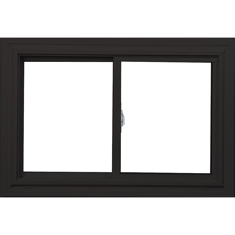 Farley Windows 36-inch x 30-inch Double Sliding Commercial Brown/White ...