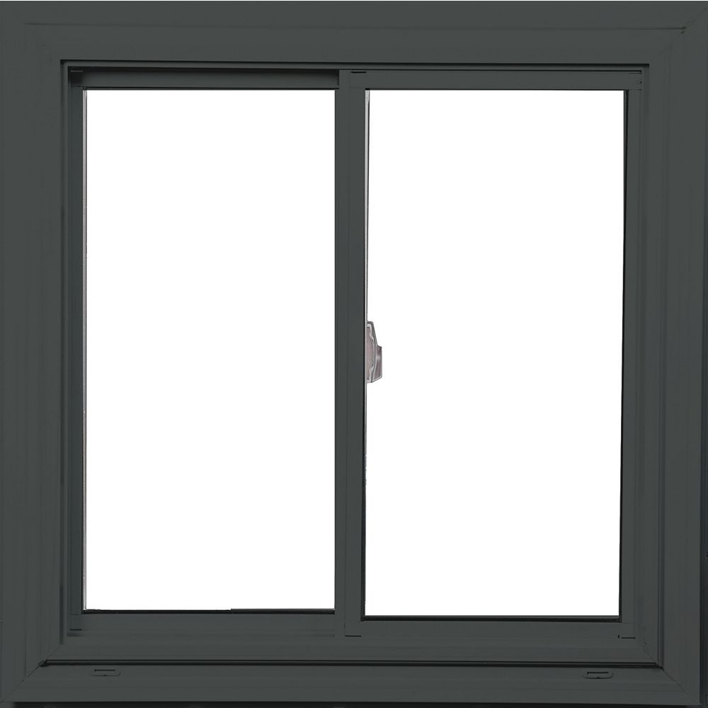 Farley Windows 36inch x 36inch Double Sliding Rustic Granite/White