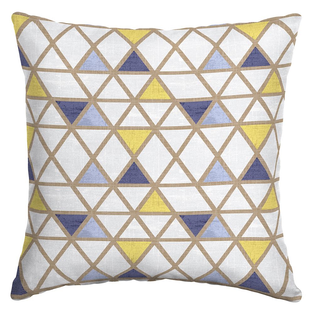 Hampton Bay Koyla Triangles Outdoor Square Throw Pillow The Home