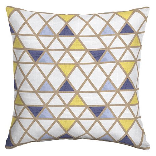 Koyla Triangles Outdoor Square Throw Pillow