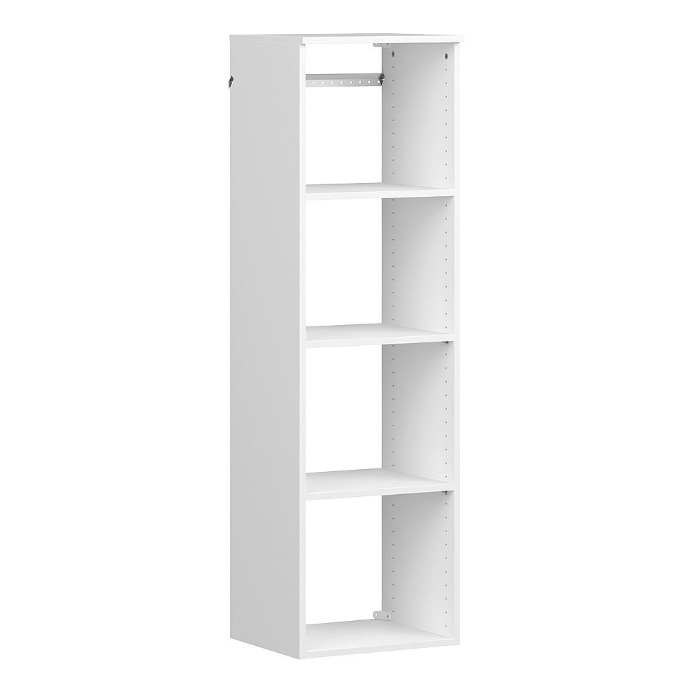Closetmaid Style 15 In D X 16 In W X 56 In H White Melamine Hanging 5 Shelves Closet S The Home Depot Canada