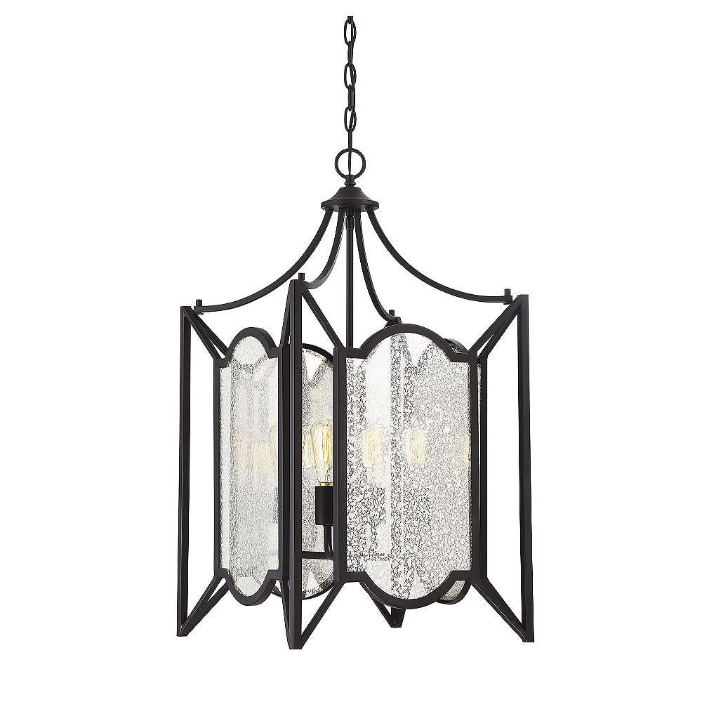 Filament Design Luminaire suspendu d'extérieur à 4 ampoules, bronze