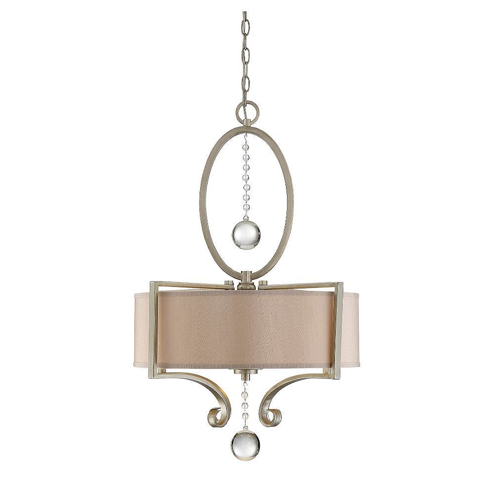 Filament Design 3Light Silver Sparkle Pendant The Home Depot Canada