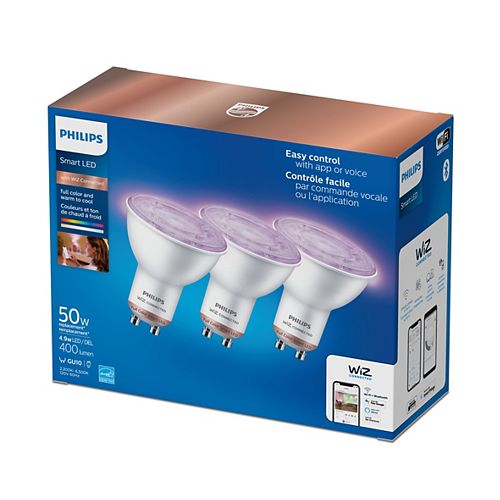 50W GU10 WiFi Full Colour & Tunable in White (3-Pack)