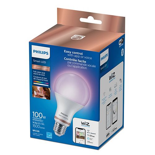 100W A21 Frosted WiFi Full Color & Tunable White Bulb