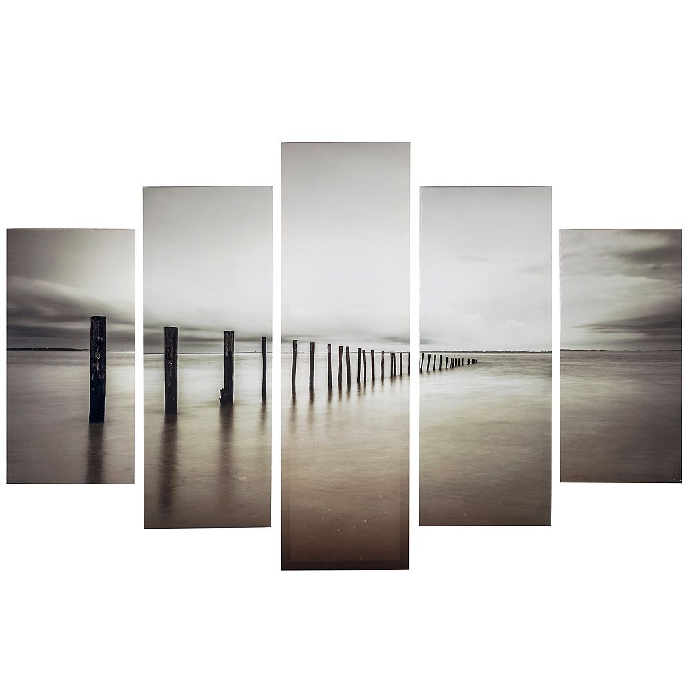 IH Casa Decor Sans Fin Shallows 5 Pc Canvas Wall Art Home Depot Canada