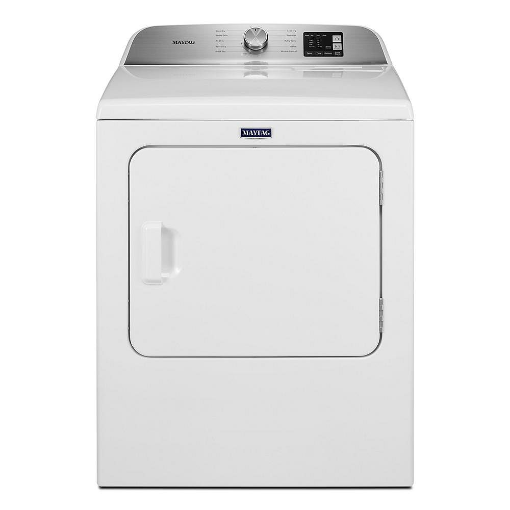 Maytag 7 cu. Ft. Front Load Gas Dryer with Moisture Sensor in White