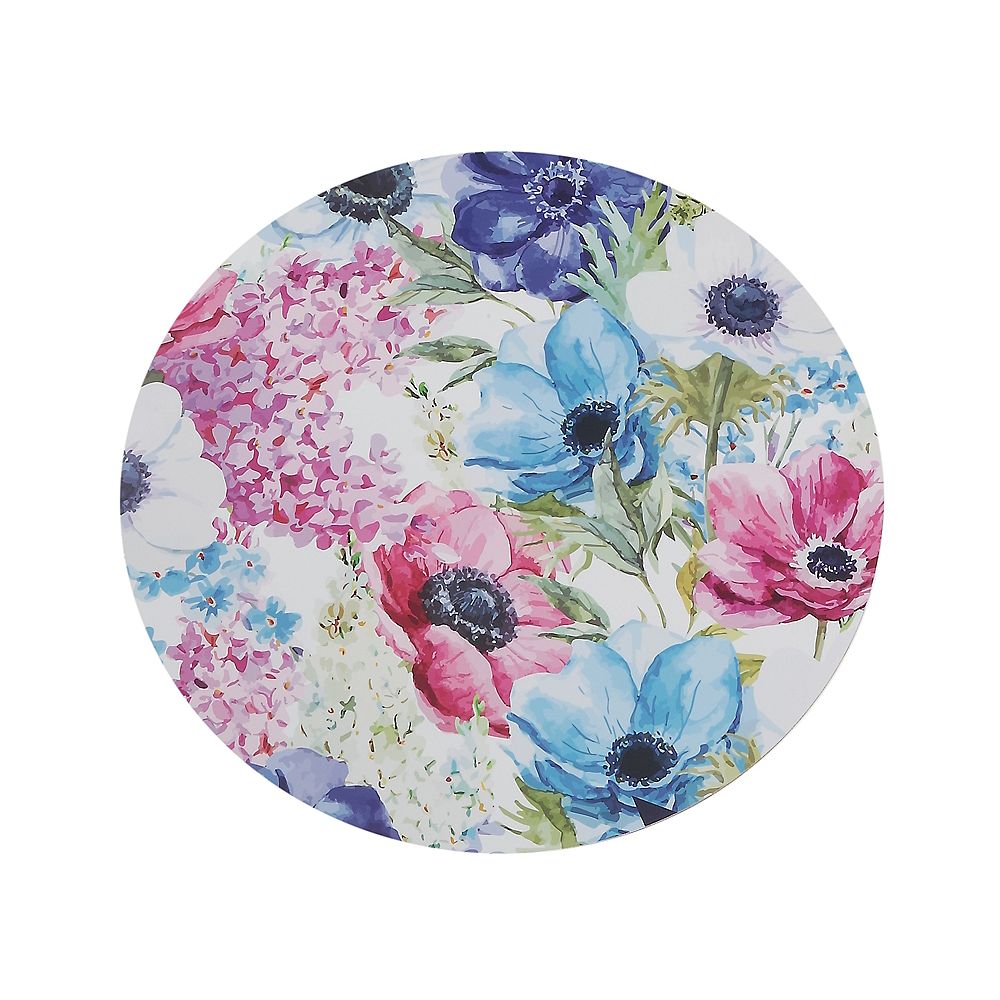 IH Casa Decor Round Hard Cork Backing Placemat (Spring Floral) | The ...