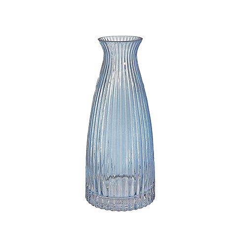 Light Blue Bottleneck Glass Vase (Large)