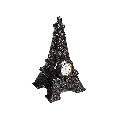 Polyresin Vintage Eiffel Tower With Clock