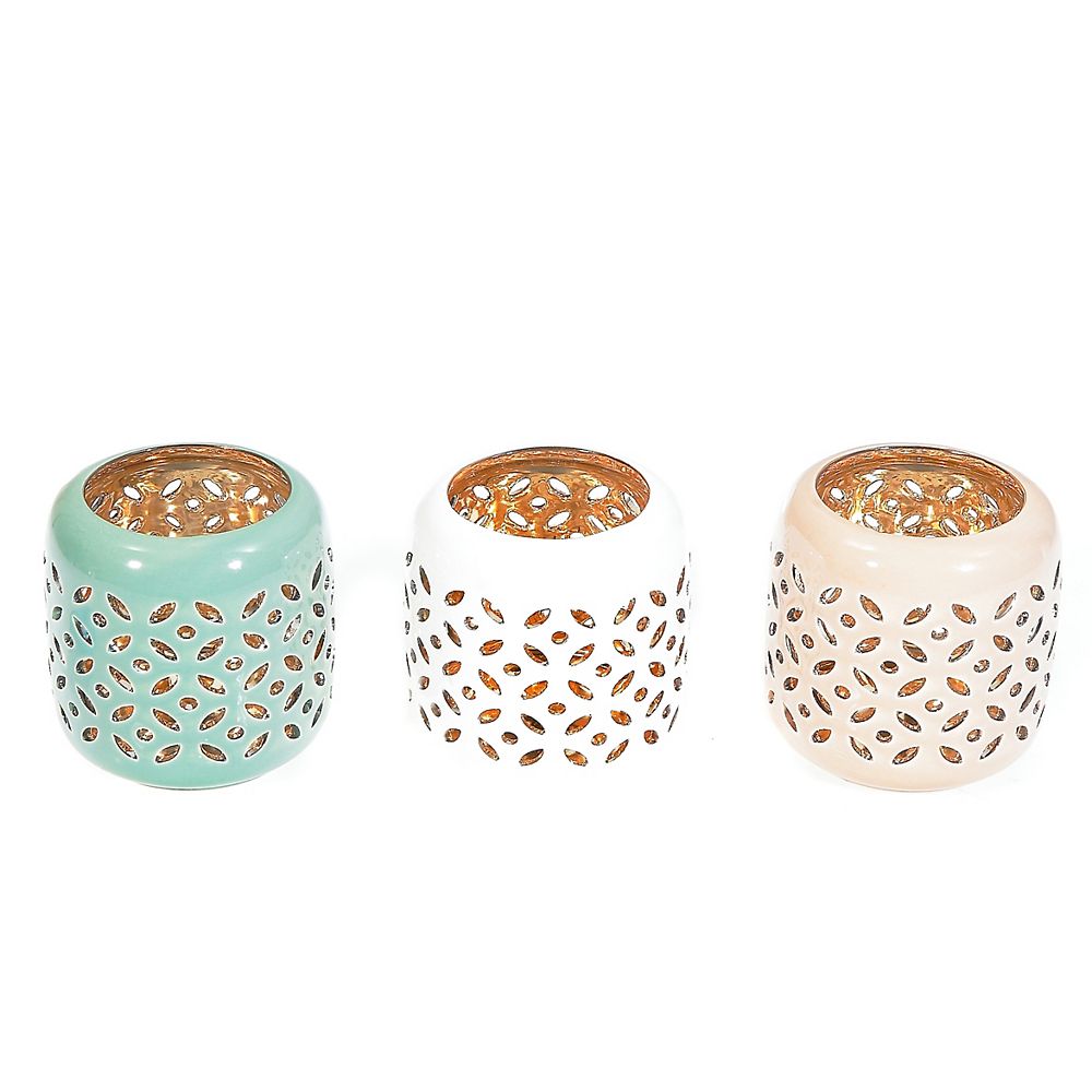 Ih Casa Decor Ceramic Tealight Holder Small Asstd The Home Depot Canada