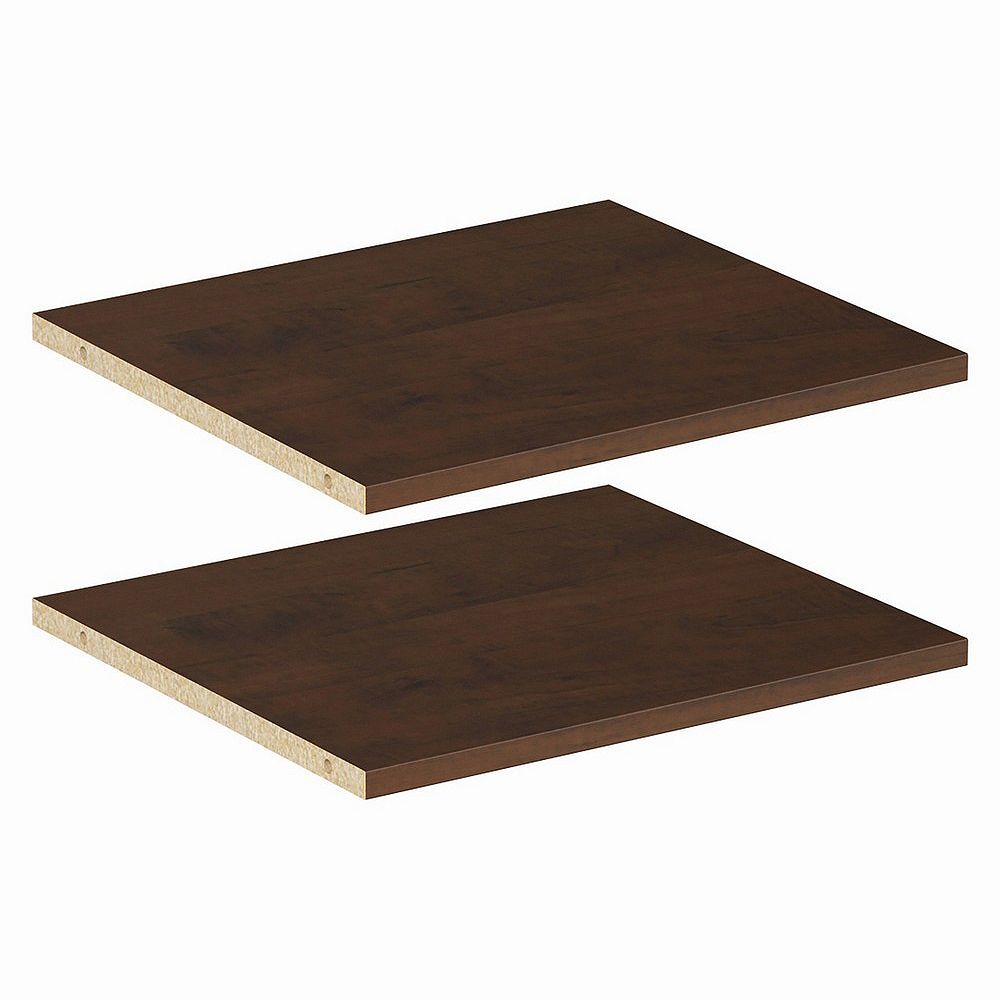 ClosetMaid Style+ 16 in Chocolate Melamine Extra Shelf Kit (2Pack) The Home Depot Canada