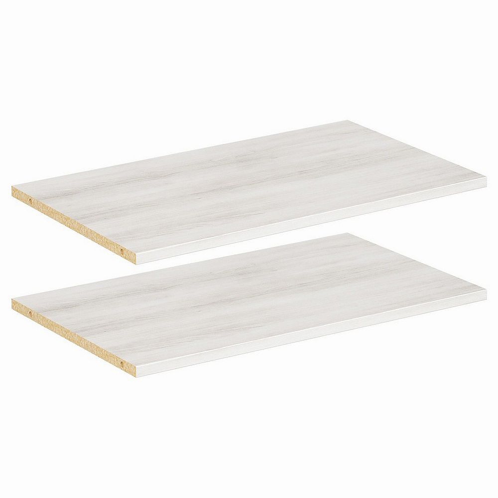 ClosetMaid Style+ 25 in Bleached Walnut Melamine Extra Shelf Kit (2