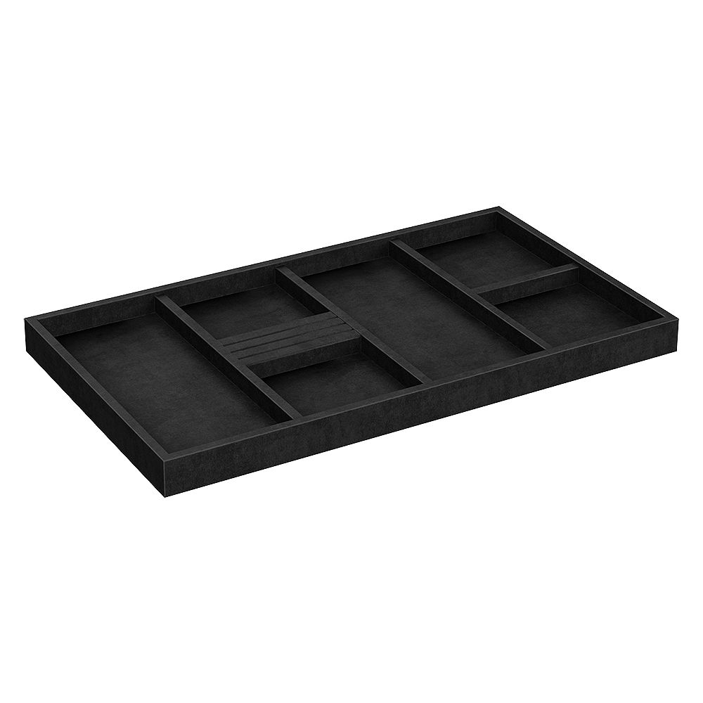 ClosetMaid Style+ 22 in. W Black Velvet Jewelry Tray The Home Depot