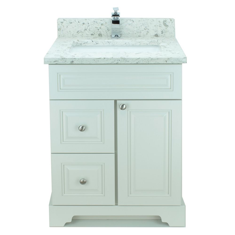 Lukx Bold Damian 24 Inch Vanity In, 24 Inch Solid Wood Bathroom Vanity With Drawers