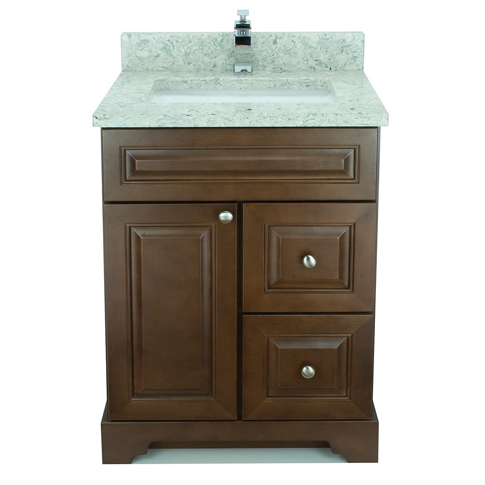 LUKX Bold Damian 24inch Vanity in Royalwood Right Side