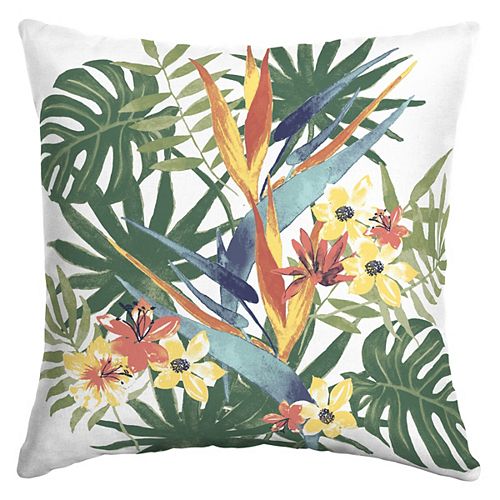 Bird of Paradise Outdoor Square Throw Pillow