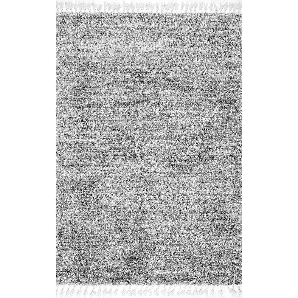 nuLOOM Contemporary Brooke Shag Gray 6 ft. 7inch x 9 ft. Indoor Area Rug The Home Depot Canada