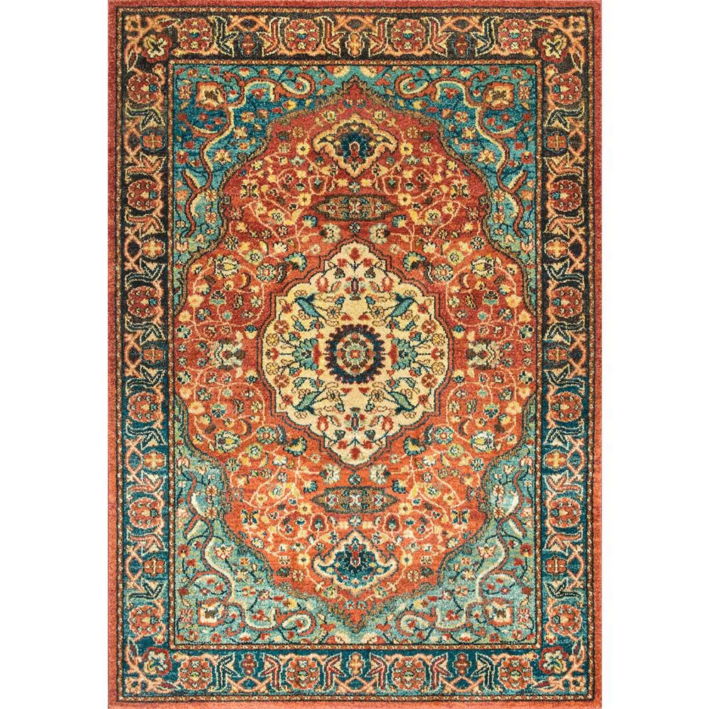 nuLOOM Floral Medallion Pearlie Rust 8 ft. x 10 ft. Indoor Area Rug