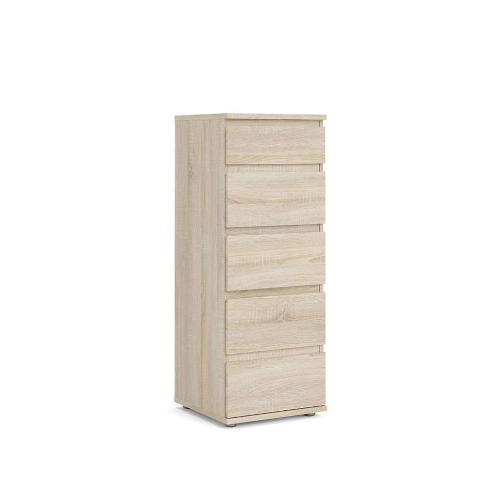 Tvilum Aurora 5 Drawer Narrow Chest in Oak Structure The Home Depot