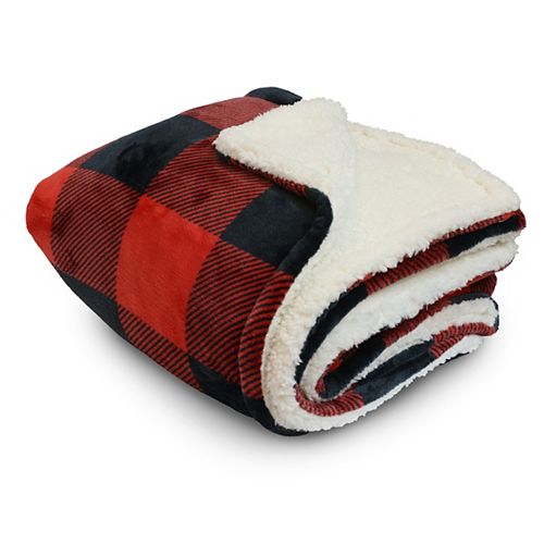 Buffalo Black/Red 50-inch x 60-inch Check Throw