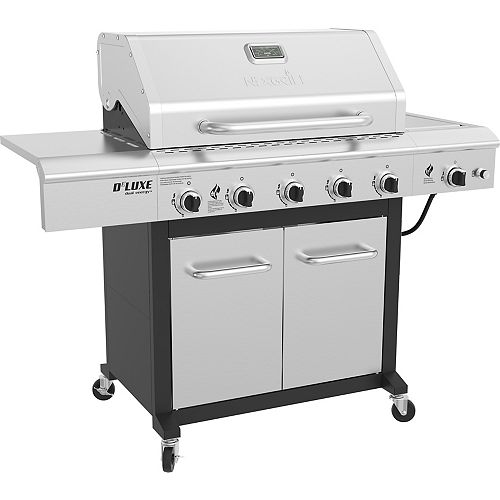 5-Burner Propane BBQ in Stainless Steel with Ceramic Searing Side Burner