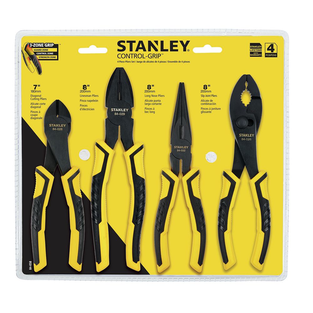 STANLEY 4 PC. BI MATERIAL PLIERS SET The Home Depot Canada