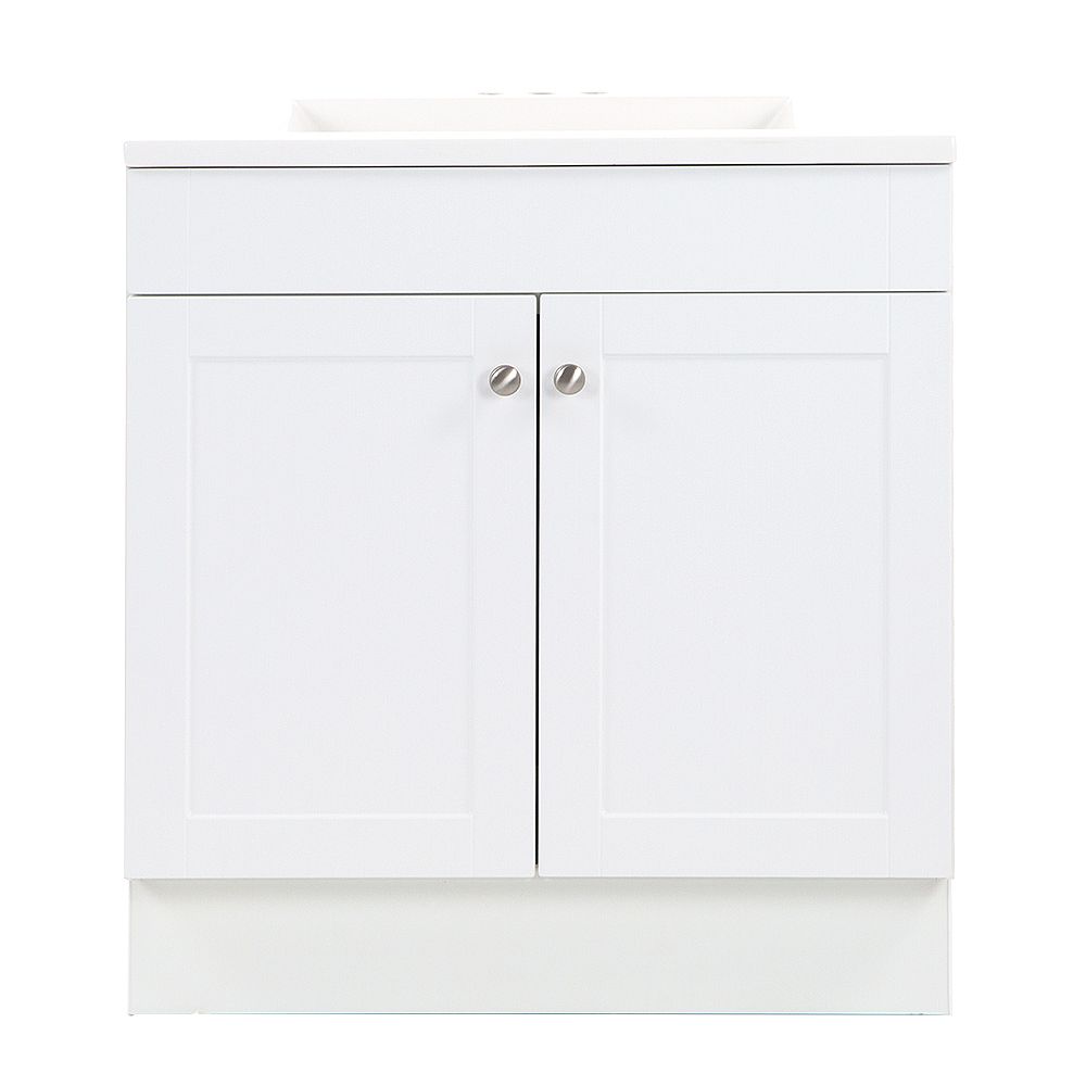 St Paul Addison 3025 Inch W X 33 Inch H X 1875 Inch D Bathroom Vanity In White With Cul The Home Depot Canada St Paul Addison 3025 Inch W X 33 Inch H X 1875 Inch D Bathroom Vanity In White With Cul The Home Depot Canada