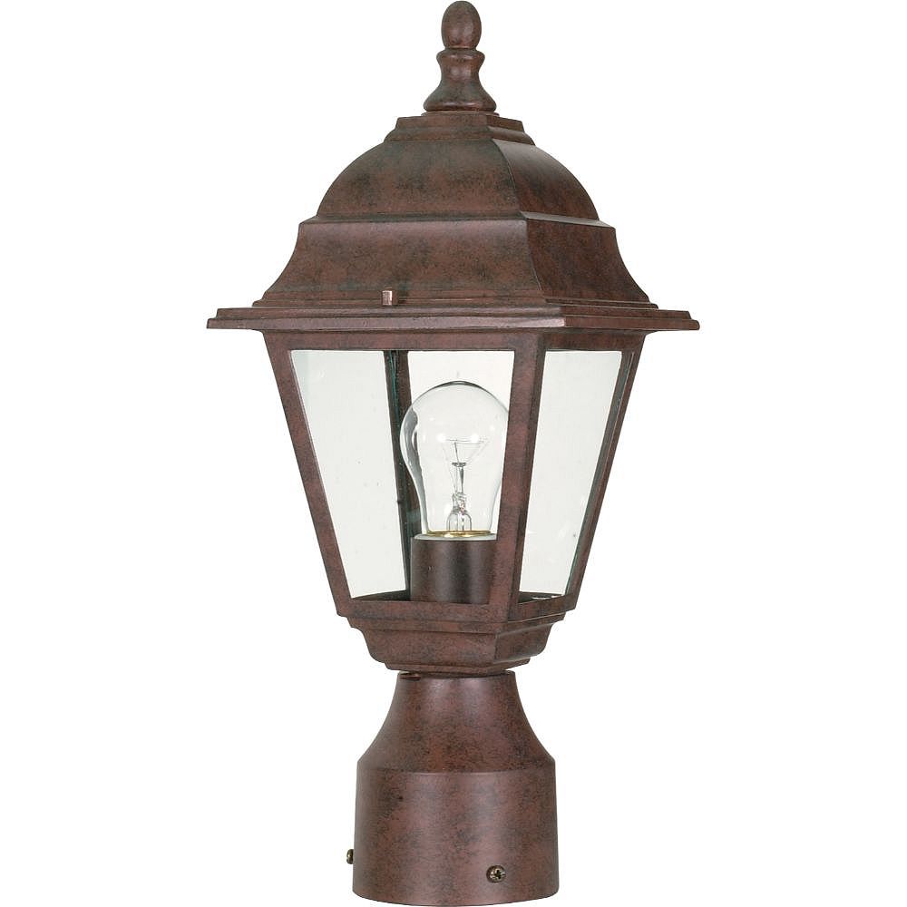Filament Design 1Light Old Bronze Outdoor Post Lantern 6 inch The Home Depot Canada