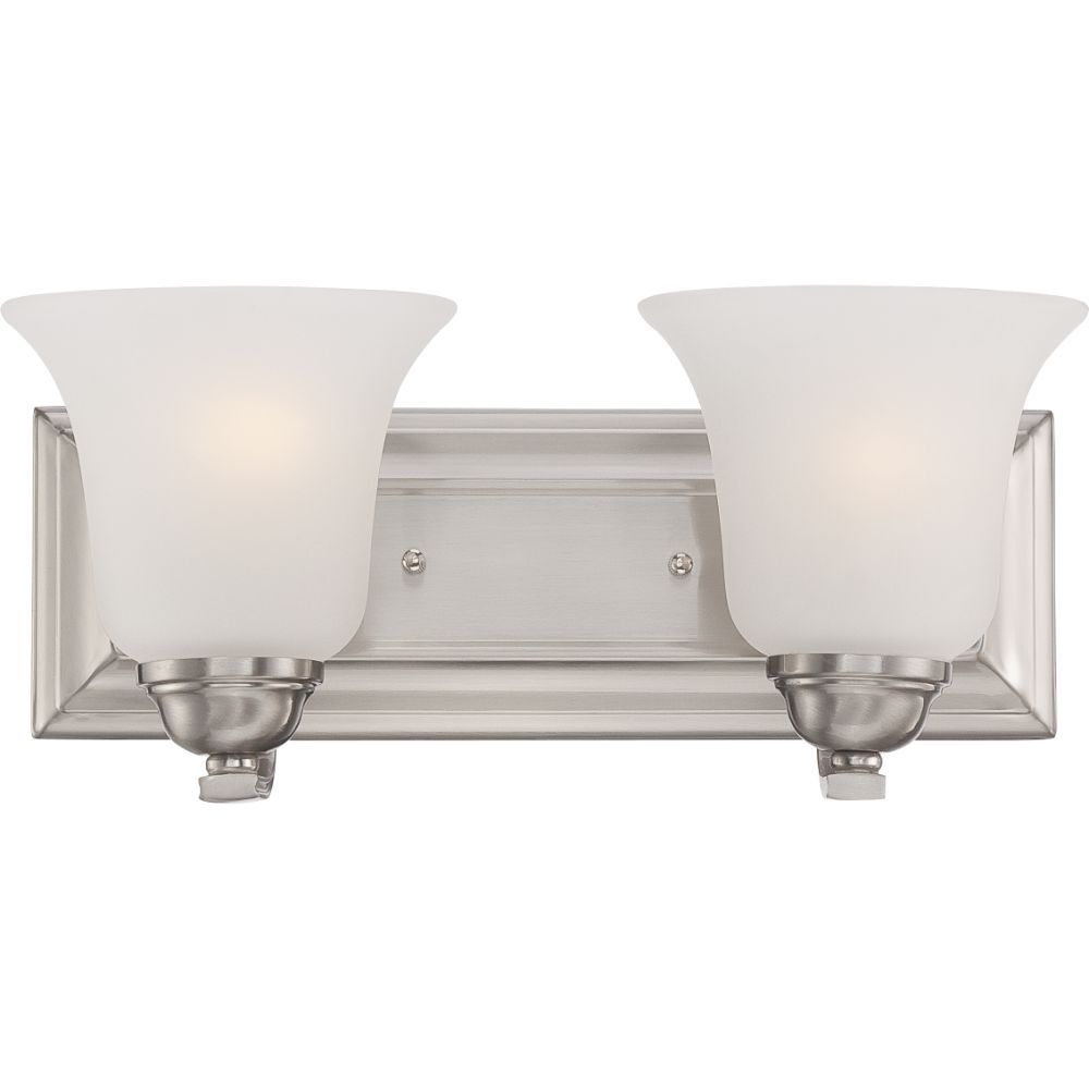 Filament Design 2 Light Brushed Nickel Bath Vanity Light 6 5 Inch   P 1001571717 