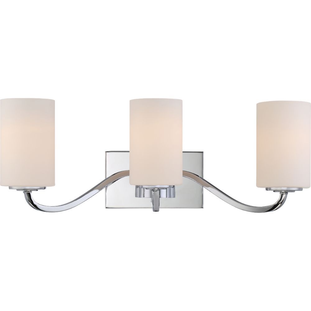 Filament Design 3-Light Polished Nickel Bath Vanity Light - 23 Inch ...