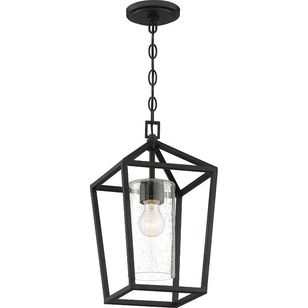 Filament Design 1Light Matte Black Outdoor Hanging Lantern The Home