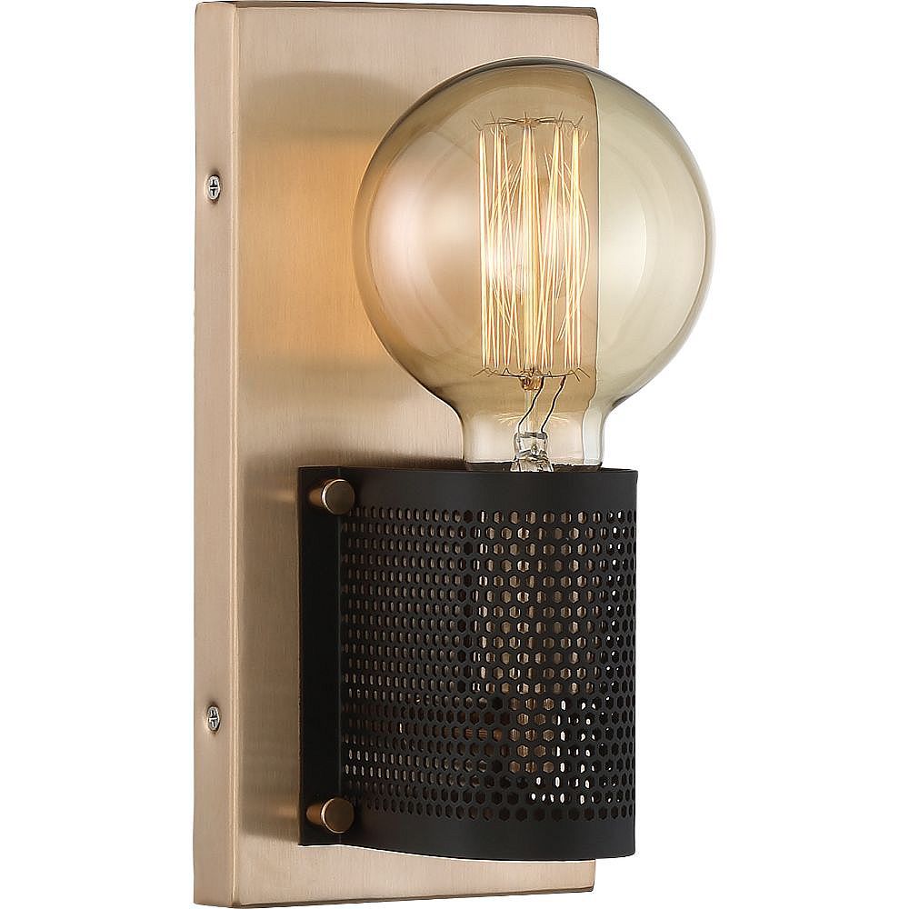 Filament Design 1Light Copper Brushed Brass and Black Wall Sconce The Home Depot Canada