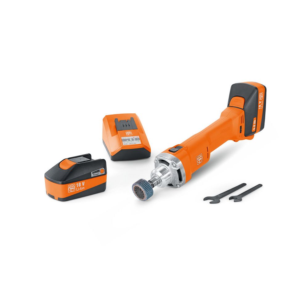 FEIN Cordless 1/4 Inch Die Grinder Set With 6 Ah Batteries And Charger