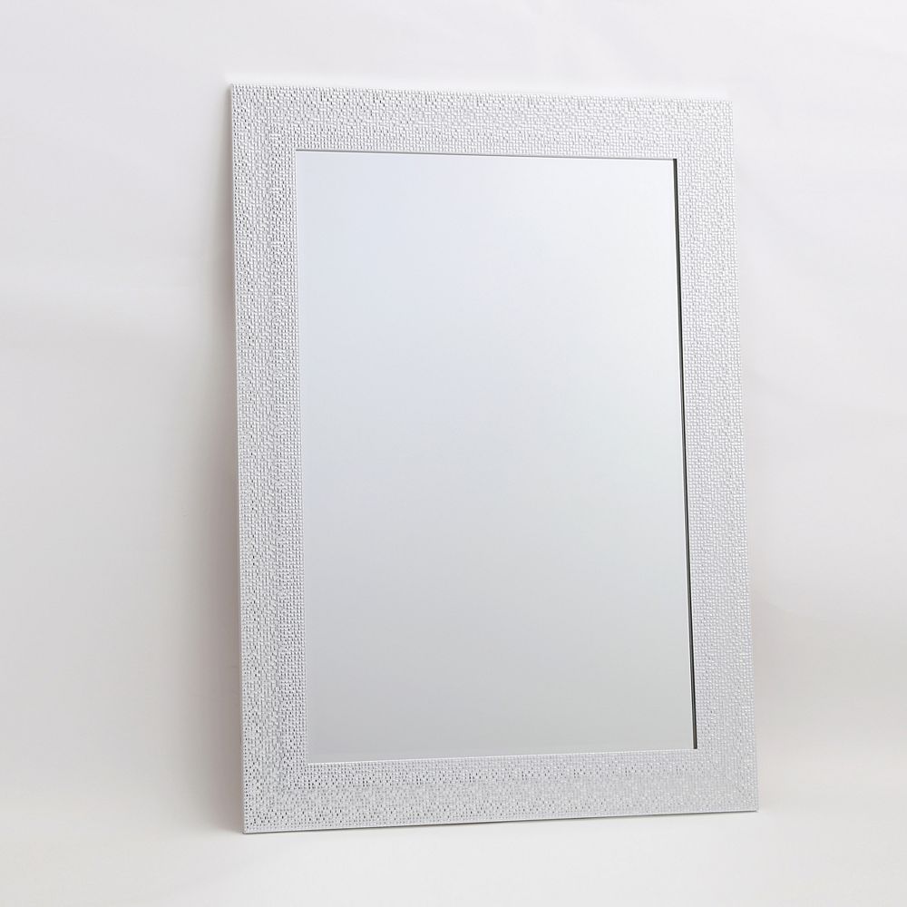 The Tangerine Mirror Company Murano White Chrome Vanity 30 5 X 42 Home Depot Canada Chrome Vanity Mirror 30 5, Home Depot Vanity Mirror White