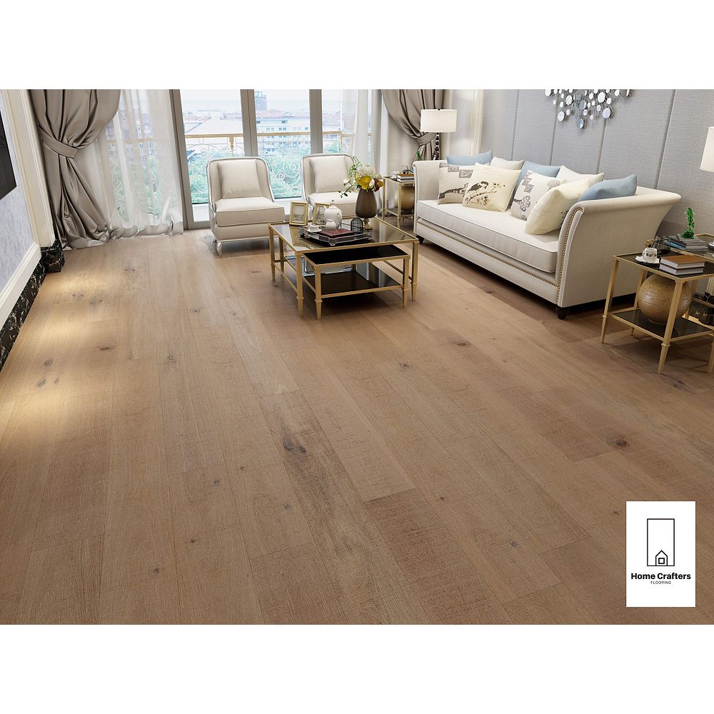 Home Crafters White Oak Autumn Blush 3 4 X 8 1 2 Inch Engineered Hardwood Flooring 20 84 The Depot Canada Home Crafters White Oak Autumn Blush 3