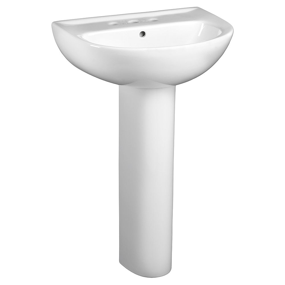 American Standard Evolution 22 Inch Pedestal Sink 8 Inch Wide Spread