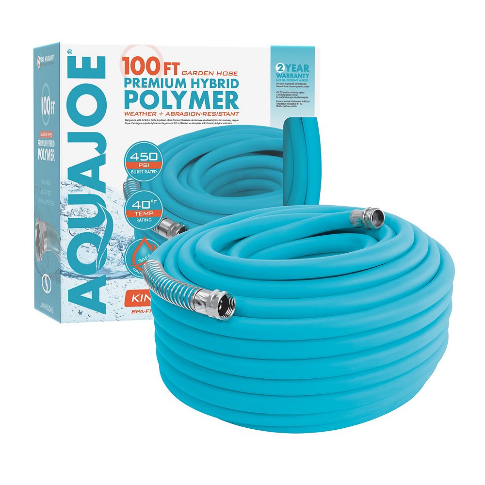 Aqua Joe Hybrid Polymer FLEX Kink Free Hose5/8 In100 Ft. The Home