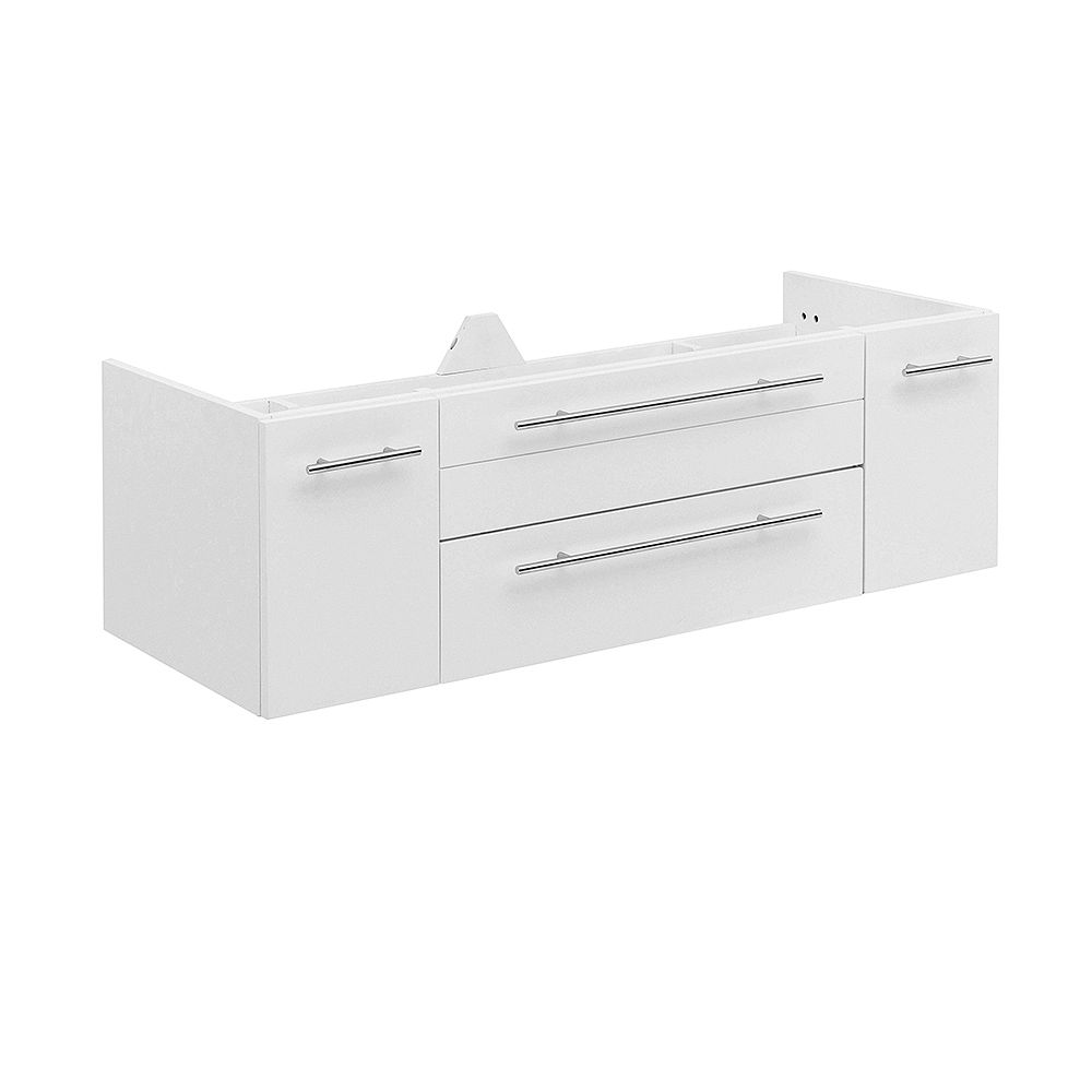 Fresca Lucera 48 inch White Wall Hung Double Undermount ...