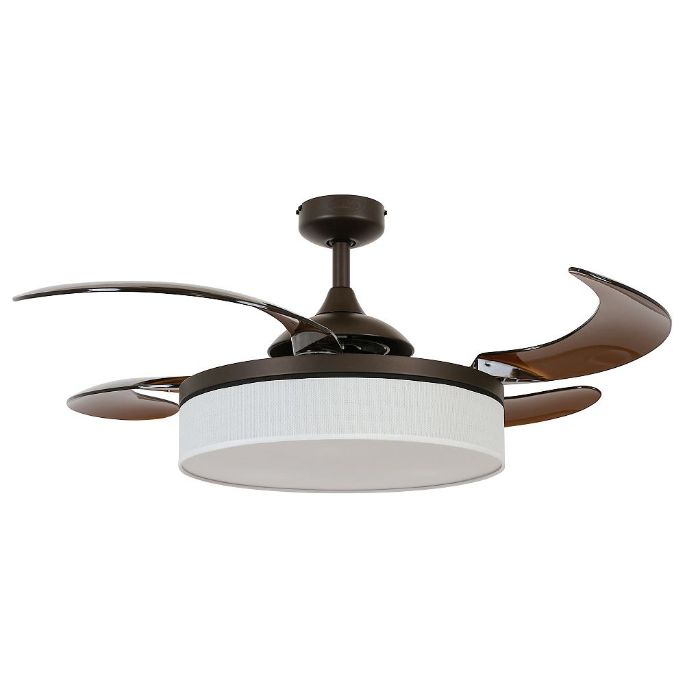 Fanaway Fraser 48 Inch Oil Rubbed Bronze And Amber Ac Ceiling Fan With Light The Home Depot Canada