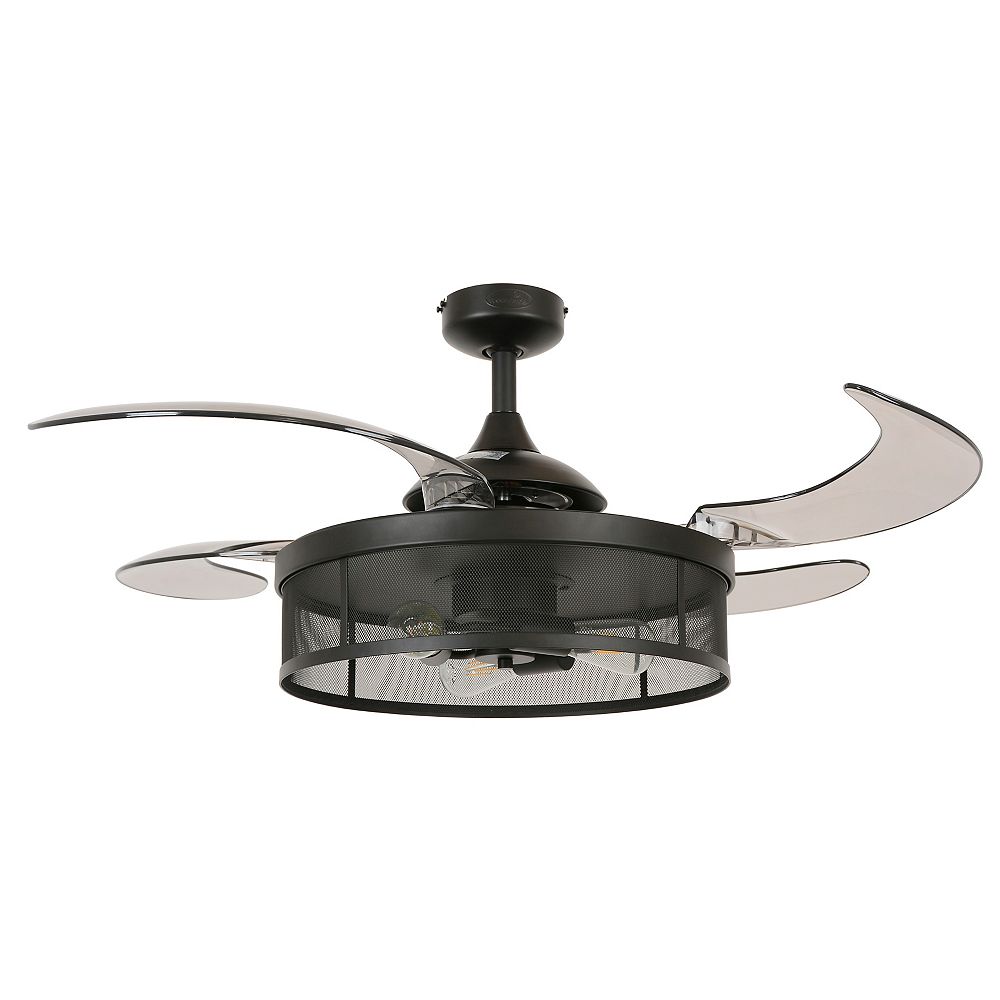 Fanaway Meridian 48 Inch Black Ac Ceiling Fan With Light The Home Depot Canada