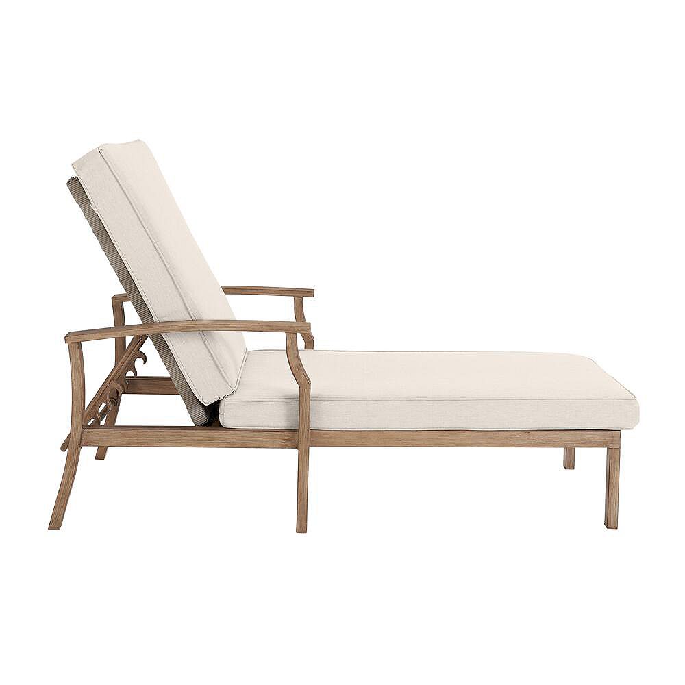 Hampton Bay Beachside Rope Look Wicker Outdoor Patio Chaise Lounge with