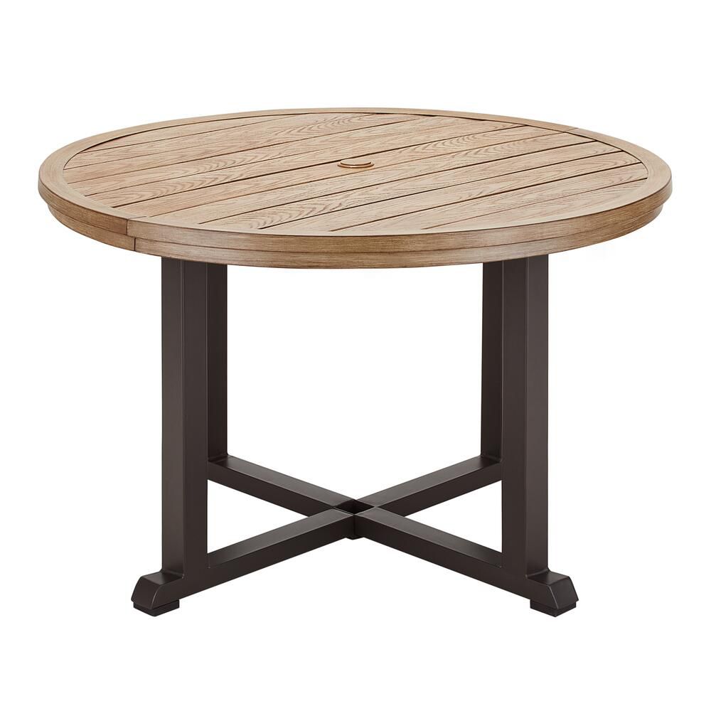 Stylewell 48 Inch Round Steel Outdoor Dining Table | The Home Depot Canada