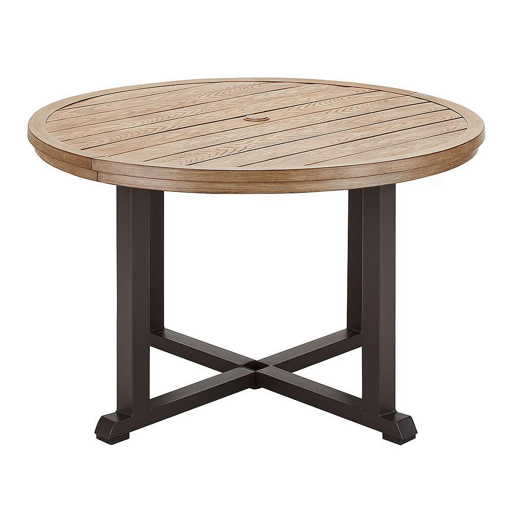 Round Steel Outdoor Dining Table, Round Outdoor Dining Table Canada