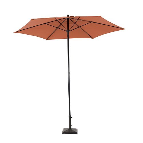 7.5 ft. Steel Market Patio Umbrella in Sienna