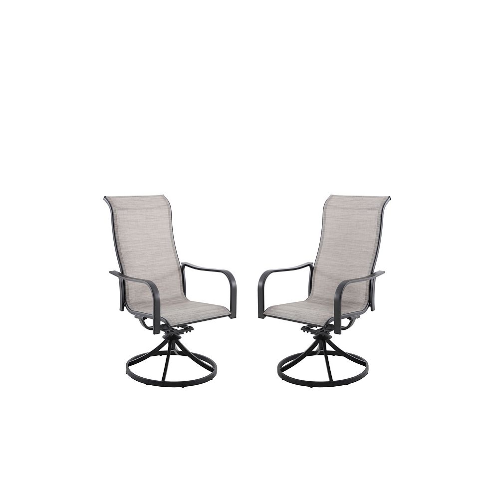 Hampton Bay Greyhurst WeatherResistant Sling Motion Patio Dining Chair