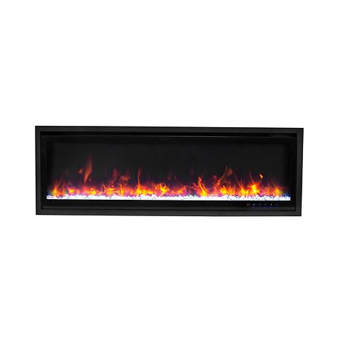 Kennedy II 42-inch Commercial Grade Recessed and Surface Mounted Electric Fireplace